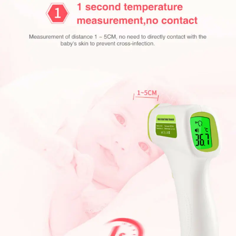 

Digital Infrared Forehead Body Thermometer Gun Non-contact Temperature Measuring