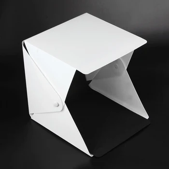

Portable Folding Photo Studio Softbox Lighting Tent Kit 2 LED Panel Background Photography Mini Folding Softbox