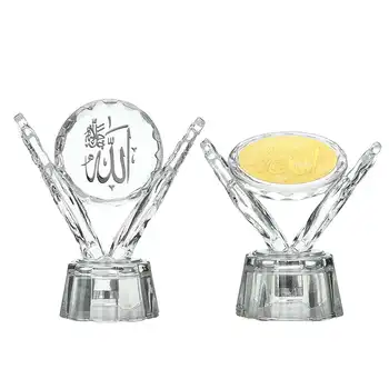 

New Gold/Clear Crystal Polishing Quran Book Clear Polish Ramadan Allah Islamic Muslim EID Gift Decorations Scriptures