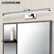 Ju sheng светодиодный зеркальный передний современное минималистическое освещение шкафчик для ванной с зеркалом лампа для ванной из нержавеющей стали водонепроницаемый макияж боль