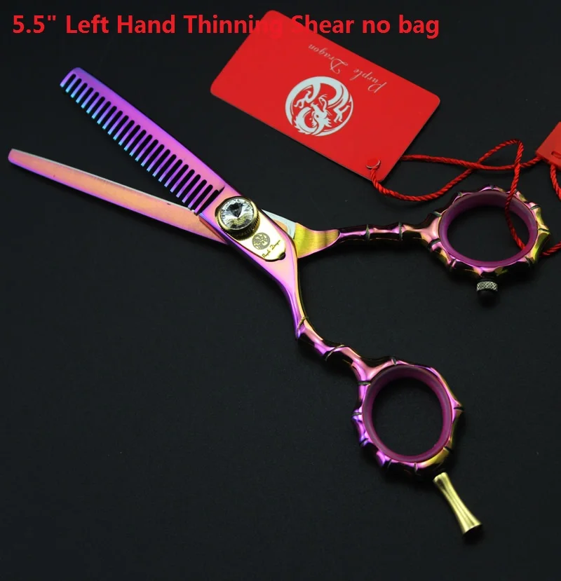 LZS0604 no bag JP440C 5," Парикмахерские ножницы для левой резки Colorful ножницы набор красочные Парикмахерские ножницы бамбуковая ручка LZS0602 - Цвет: LZS0604 no bag