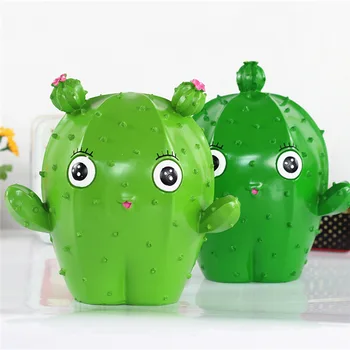 

Pastoral Cute Cactus Ornaments Couple Resin Piggy Bank