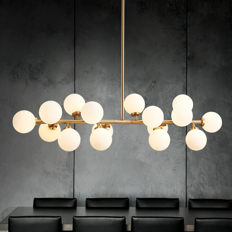 

Magic Beans 16/25/45 Heads Pendant lighting Art Glass ball Hang lamps Kitchen Dining room decor Led Light Free Shipping