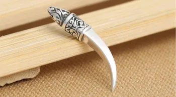 

Wolf Tooth Charm Pendant 925 sterling silver Jewelry Necklace Pendant Gift for Men Women Makeing fine jewelry