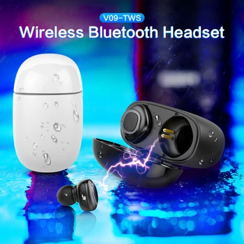 

F9 TWS bluetooth earphone 5.0 Wireless Headphones Sports Stereo In-ear Headset With 3500mAh LED Digital Display Charging Box