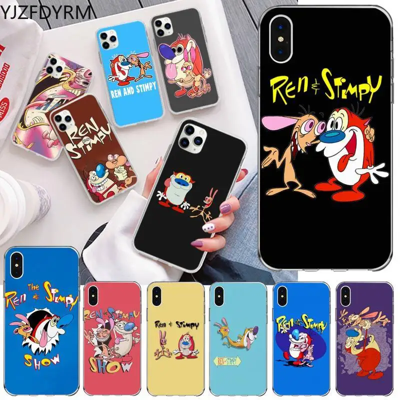 Чехол для телефона Рен и стимпи iphone 12 pro max 11 XS MAX 8 7 6 6S Plus X 5S SE 2020 XR | Мобильные