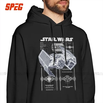 

Funny Hoodies Men's Star Wars Darth Vaders Tie Fighter Cotton Sweatshirt Printed Pullovers