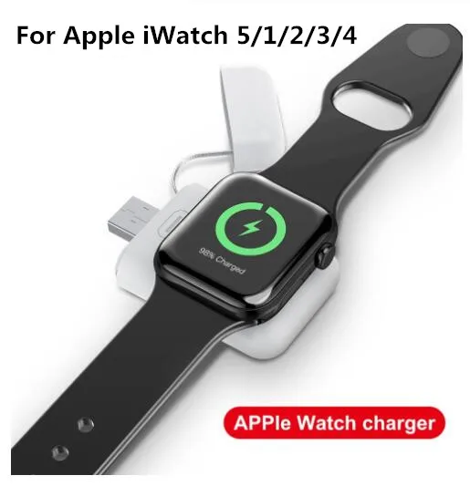 For Watch 5 1 2 3 4 Лучше всего подходит для Apple Watch, версии 5 1/2/3/4/5 серии мини Беспроводной Зарядное устройство с 1000 мА/ч, Батарея Мощность банк Батарея Зарядное устройство Портативный Мощность банка - Цвет: For Watch 5 1 2 3 4