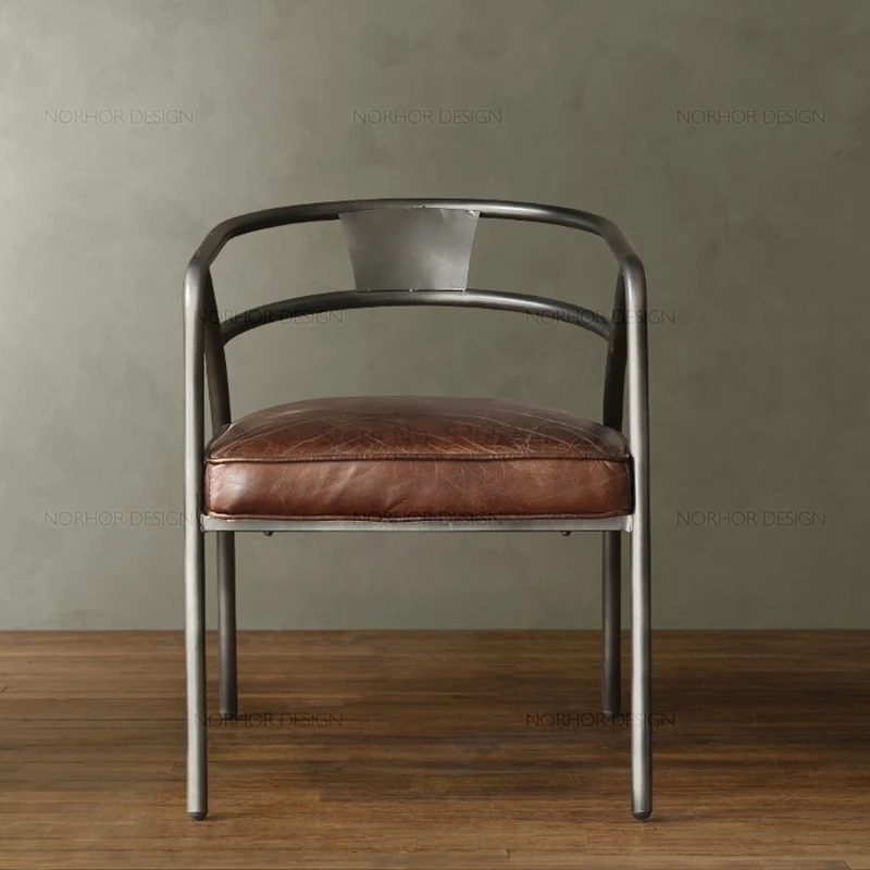 

American Style Iron Dining Chair Do Used Coffee Shop Leisure Time Chair Sedie Da Pranzo Modern Minimalist Stuhl