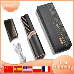Wireless Hair Straightener Portable Ceramic Hair Straightening Rechargeable Fast Heating Anti Scald Travel For All Hair Types