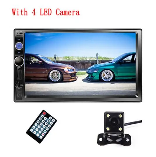 camera Leadfan 2 Din " дюймовый ЖК-экран Автомобильный Радио Coche usb bluetooth Мультимедиа 2Din Авто Аудио плеер стерео камера заднего вида - Цвет: camera