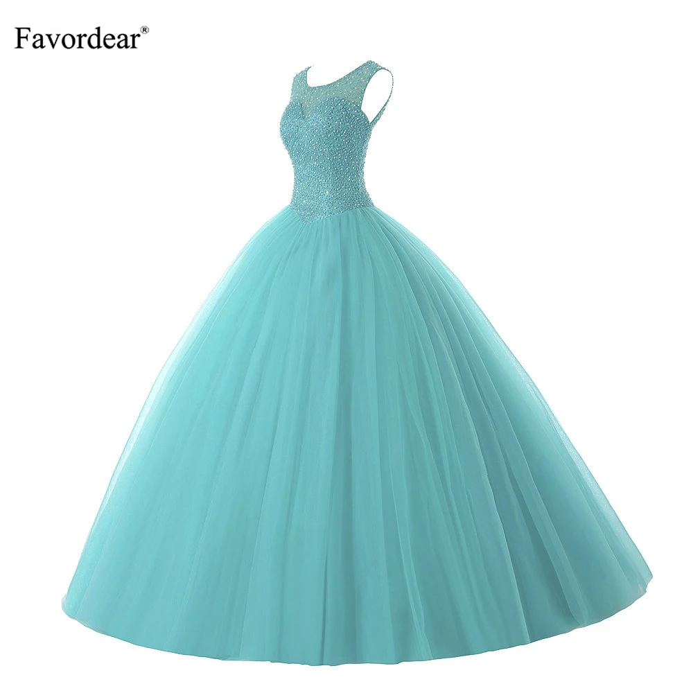 Favordear Vestido De 15 Anos бордовое небесно-голубое платье из бирюзы с бусинами Бальное Платье милое 15 нарядное платье с открытой спиной