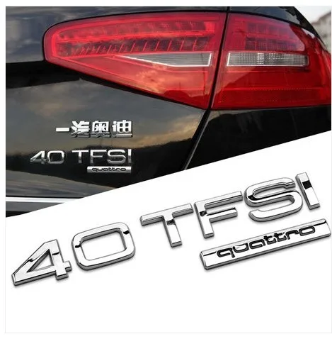 Стандарт Audi Emission A3A4LA5A6LQ5 Автомобильный задний ярлык 30 35 40 45 50 55 TFSI наклейки на излучение автомобиля