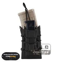 Emerson 5,56. 223 и 9 мм Пистолет подсумок двойной слой модульная Сумка MOLLE Mag Перевозчик для тактической Стрельбы Охота страйкбол - Цвет: Black