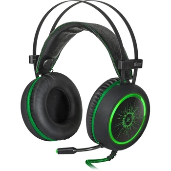 

Headset Defender DeadFire G-530D Black / Green wired, stereo, 20-20000 Hz, 16 Ohms, 100 dB, 100-16000 Hz, -42 dB, USB / 2x mini jack, black / green