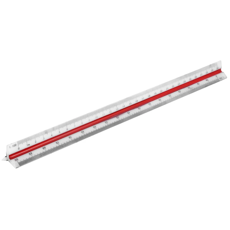 

Plastic Red Yellow Green Triangular Scale Ruler 1:100 1:200 1:250 1:300 1:400