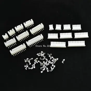 

20 Sets XH2.54 wire Connector XH 2.54mm Right Angle Curved pin Header + Housing + Terminal for PCB Car 2/3/4/5/6/7/8/9/10Pin