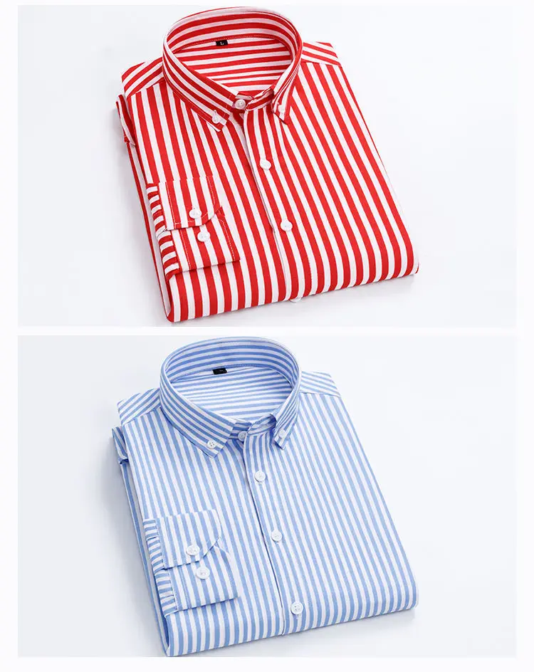 SHiONFA Frühling Herbst männer Streifen Langarm Casual Kleidung Tasche Druck Übergroßen Shirts Koreanischen Stil Modische Tragen 5XL – Detail 9