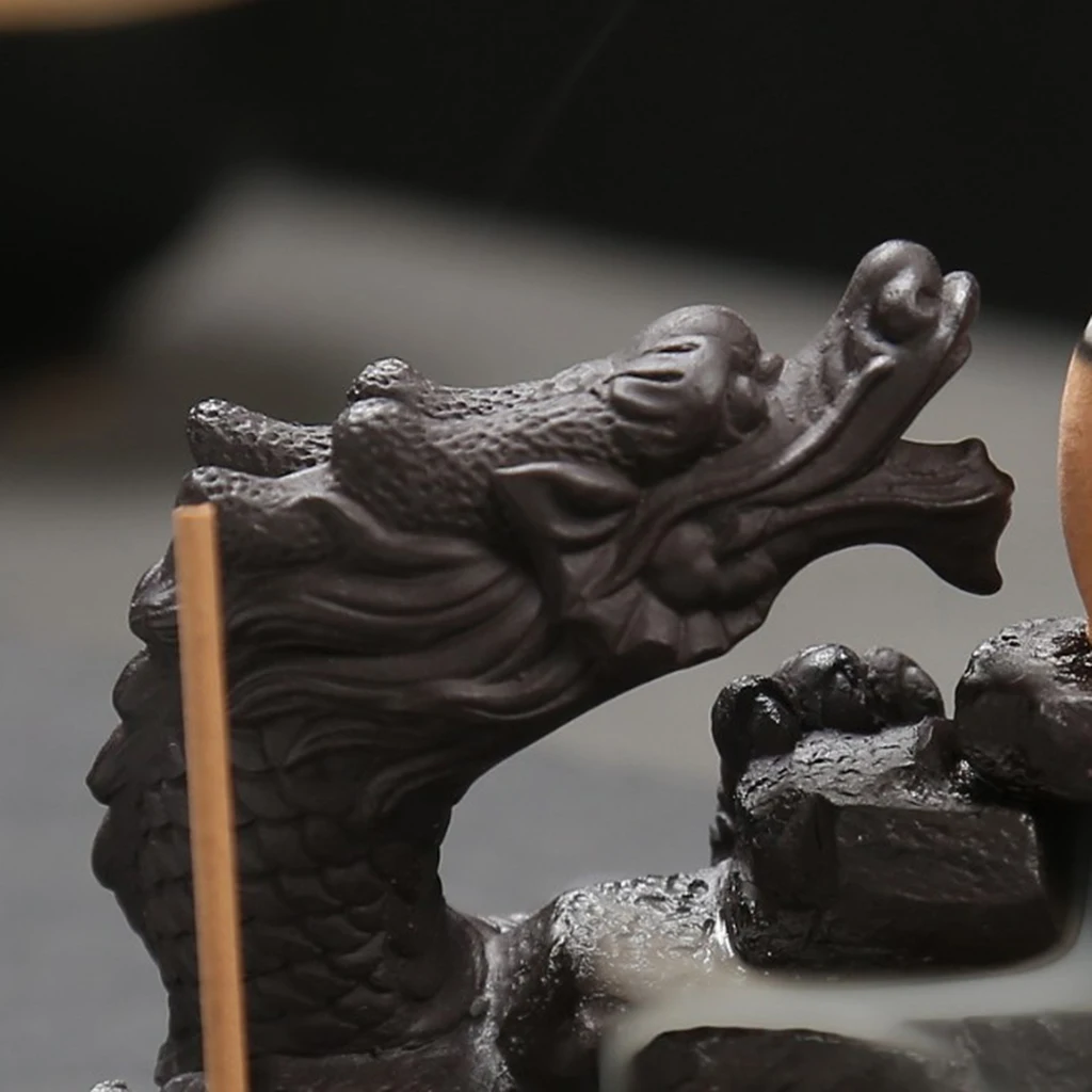 Home Fragrance Backflow Incense Cones Sticks Censer Burner Tray Ash Catcher Case Countertop Smoke Censer Burner