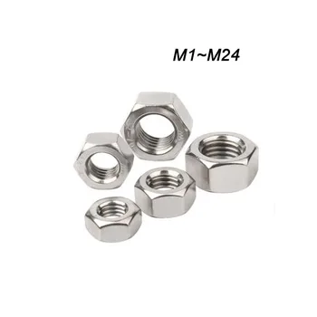 

Hex Hexagon Nut M1 M1.2 M1.4 M1.6 M2 M2.5 M3 M3.5 M4 M5 M6 M8 M10 M12 M14 M16 M18 M20 M22 M24 DIN934 A2-70 304 Stainless Steel