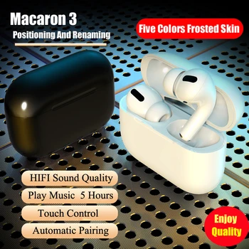 

The third generation Macaron Bluetooth 5.0 headset, wireless headset sports headset, suitable for IOS PK Air Pro 3