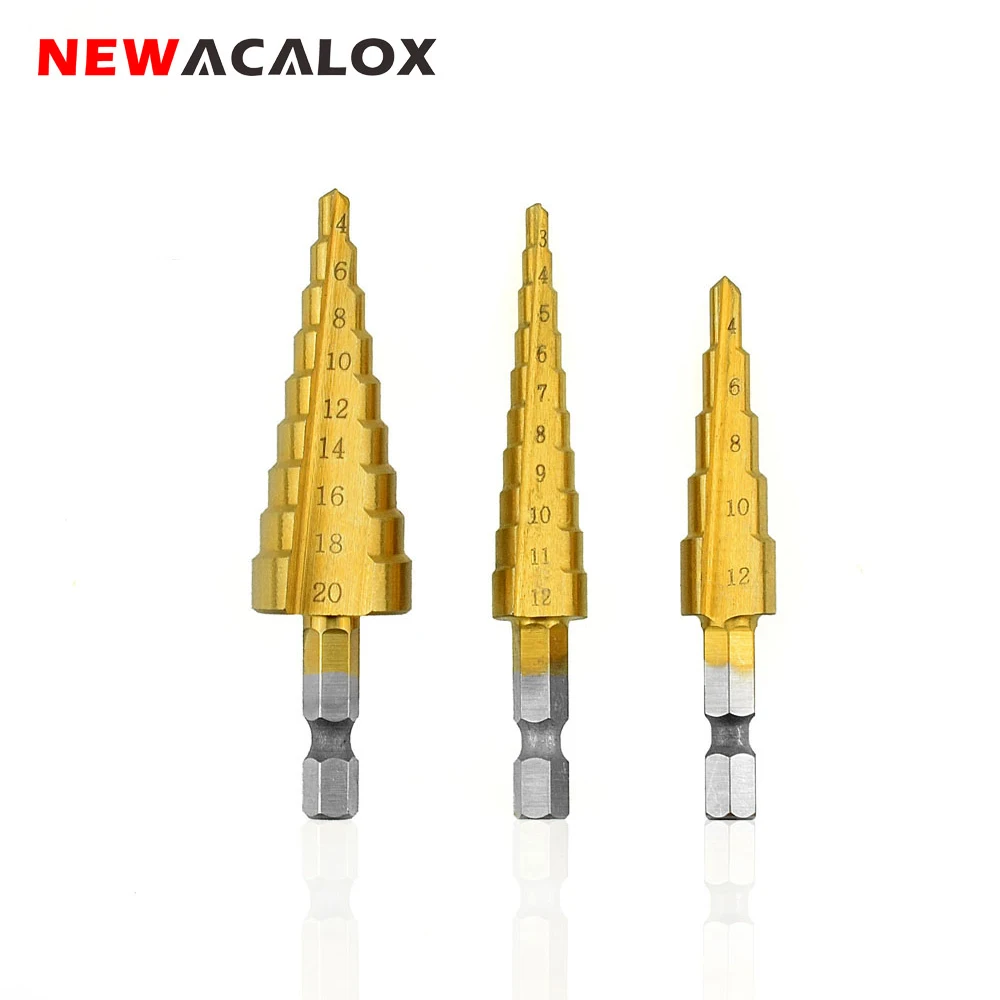 NEWACALOX 3 шт./компл. Шестигранная головка высокоскоростные стальные сверлильные