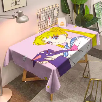 

Anime Sailor Moon 3D Printed Tablecloth Cloth Dust-proof Rectangular Table Cover for Party Home Decor Waterproof Tablecloth 03