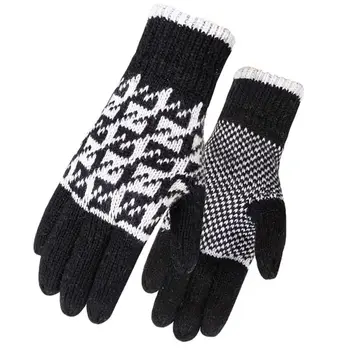 

2019 Women Men Thick Knitted Cold Resistant Outdoor Sports Riding Skiing Gloves For Winter