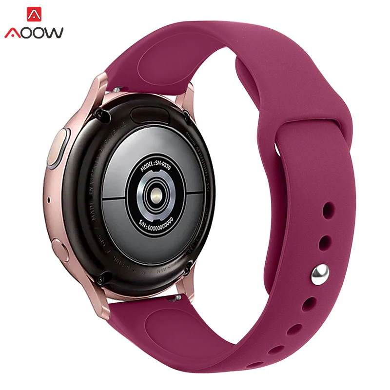 winered Силиконовые ремешки для часов для samsung Galaxy Watch Active 42 мм 46 мм браслет для gear S2 S3 Huami Amazfit 20 мм 22 мм ремешок для часов - Цвет ремешка: winered