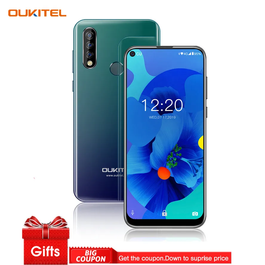 OUKITEL C17 Pro 6 35 ''Android 9 0 4 Гб 64 Смартфон 19:9 MT6763 процессор отпечаток пальца Лицо ID