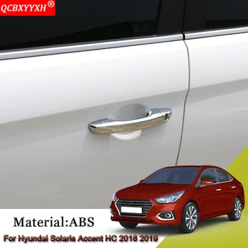 

Car Styling Car Door Handle Cover Box Sequins Handle Frame Stickers Car Accessories Fit For Hyundai Solaris Accent HC 2018 2019