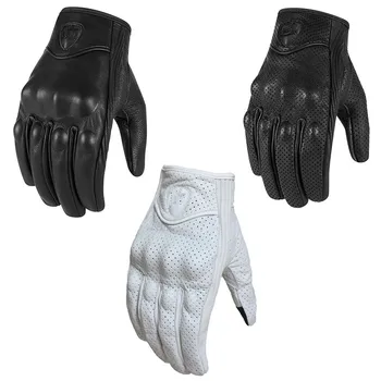 

Hot Sales 100% Genuine Leather Motorcycle Short Gloves S1 Racing Team Gloves Driving Motorbike touch screen gloves size S-XXXL