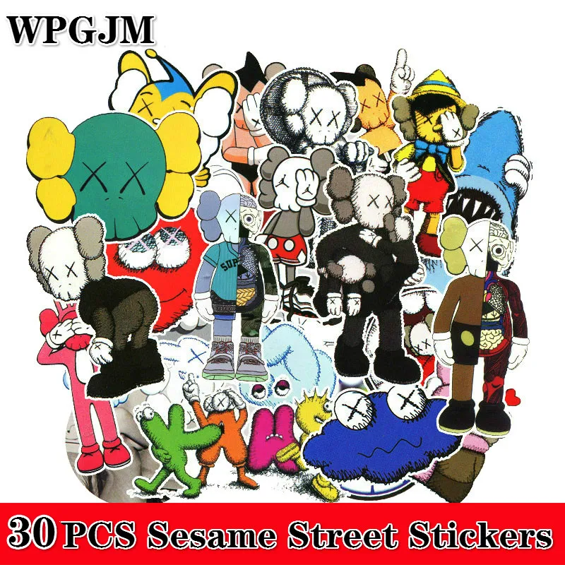 

95Pcs/pack Sesame Street Graffiti Stickers Children's TV Programs for Laptop Motorcycle Skateboard Refrigerator Guitar Stickers