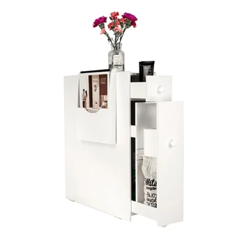 

WHITE Nordic Style Toilet Cabinet Modern Home Locker Multi-space Storage Cabinet