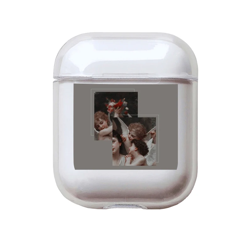 I201098 Мягкие милые наушники чехол для Apple airpods чехол Роскошный ангел ребенок прекрасный Air Pods чехол для Airpods 2 прозрачный, мягкий чехол - Цвет: I201098