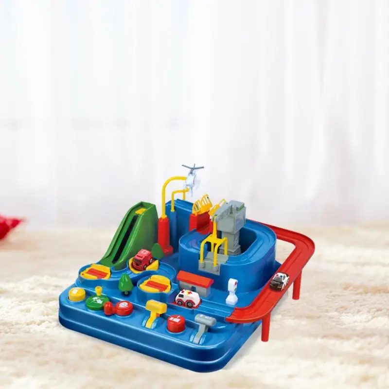 Детская ручная железная дорога поезд трек паззлы автомобиль приключенческая игра игрушки для детей обучающая игрушка Макарон цветная настольная игра рождественские подарки