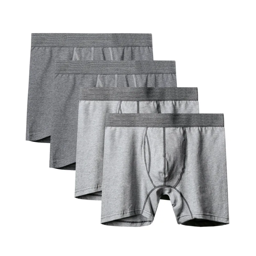 4Pcs A1010 Mix A21 4 шт./партия Высокое качество Мужские хлопковые длинные боксеры удобные длинные ноги короткие мужские Мужское нижнее белье обычные трусы-боксеры мешочек - Цвет: 4Pcs A1010 Mix A21