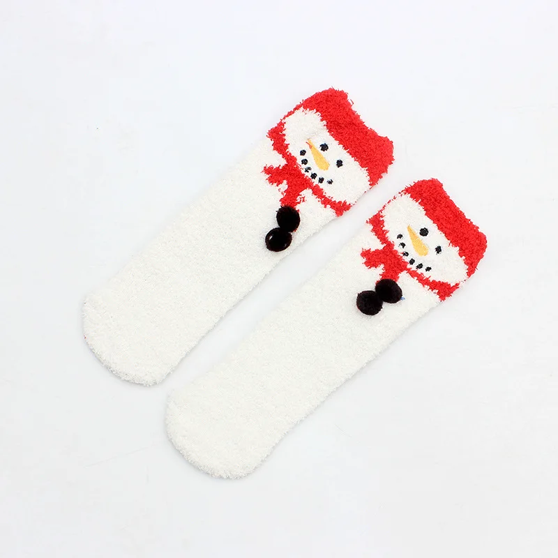 Милые Рождественские Носки с рисунком оленя в виде животных, подарок, объемные пушистые коралловые бархатные толстые теплые зимние носки для женщин, подарок на год - Цвет: 25