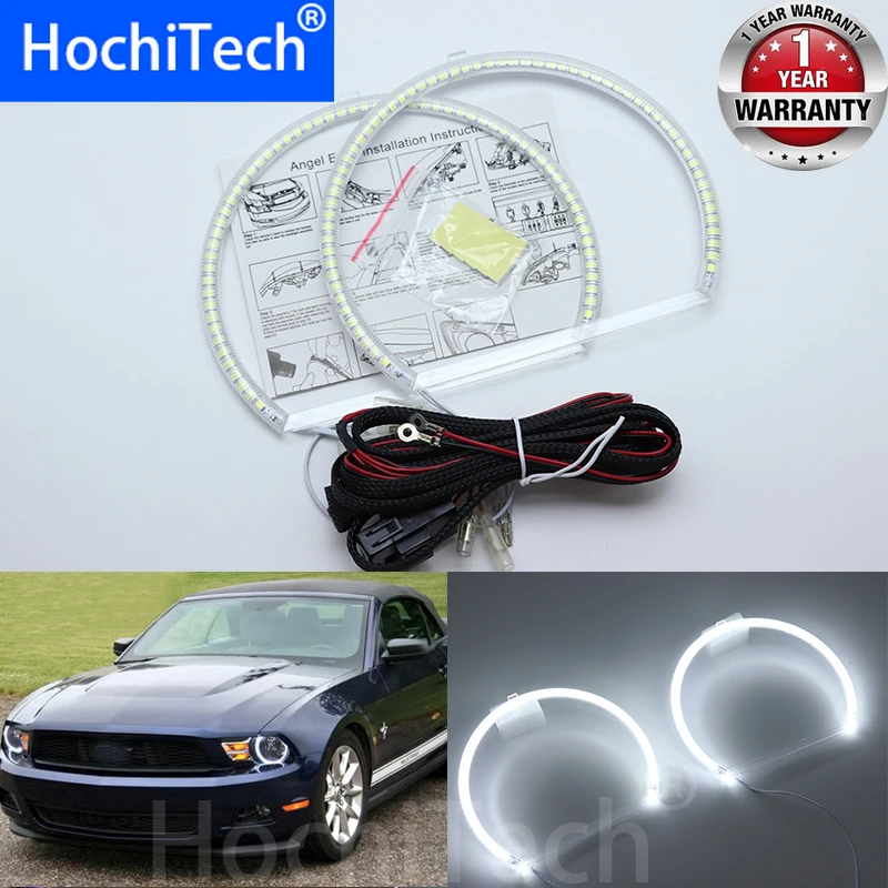 Для ford mustang 2010 2011 2012 ультра яркий SMD белый светодиодный ОД ангельские глазки 2600лм 12
