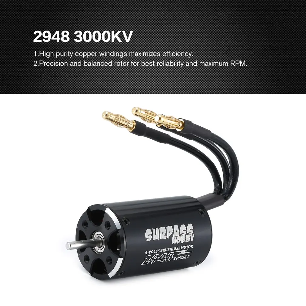 Waterproof 2948 3000KV 3450KV Sensorless Brushless Motor for Traxxas Blast Feilun FT011 FT012 600-800mm RC Boat Accessories