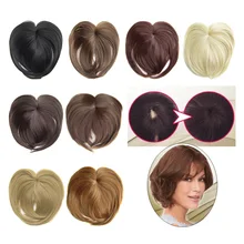 Синтетические челки Клип спереди волосы короткая челка наращивание волос для густых волос