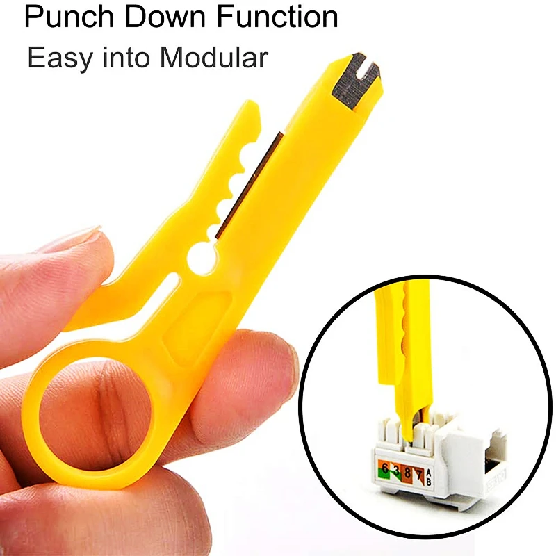 ethernet cable tracer HTOC Mini Wire Stripper Crimping Tool Is Suitable For RJ11 RJ45 Network Cable Telephone Line Computer UTP Crimper (3PCS) cable toner tracer