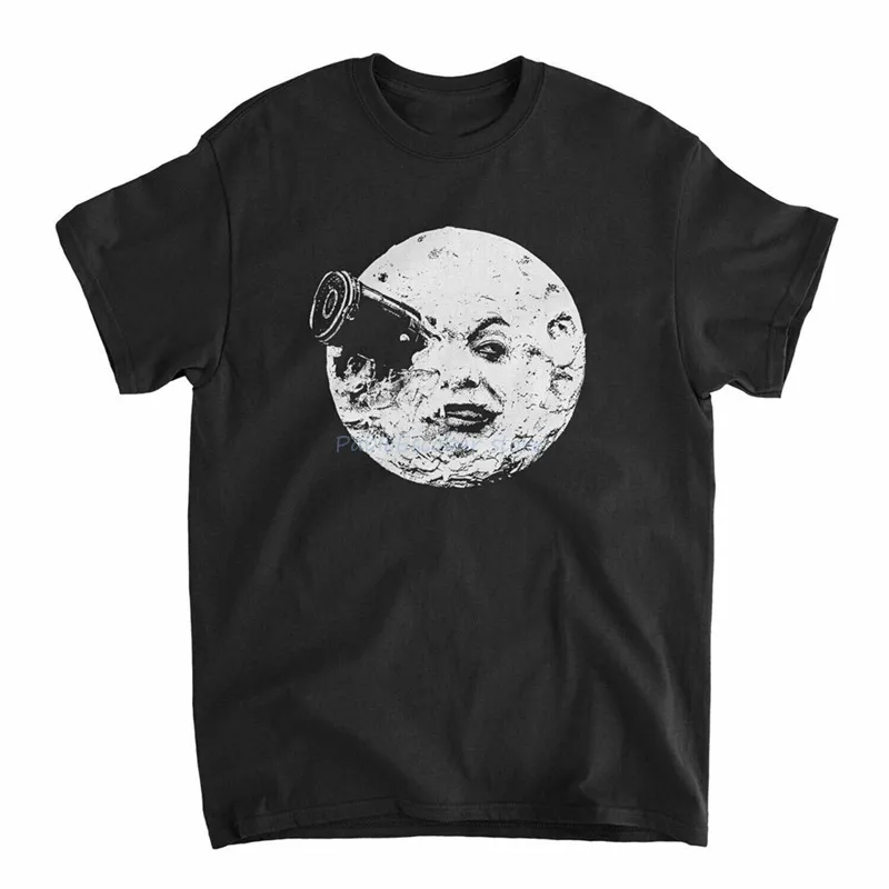 Футболка Жорж Мелес винтажная Классическая футболка с надписью A Trip To The Moon