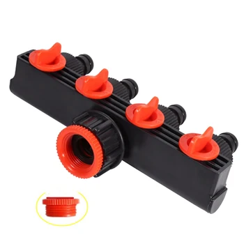 

1pc 4-Way Brass Plastic Garden Hose Splitter Y-Type Watering Connector Distributor For Outdoor Tap And Faucet
