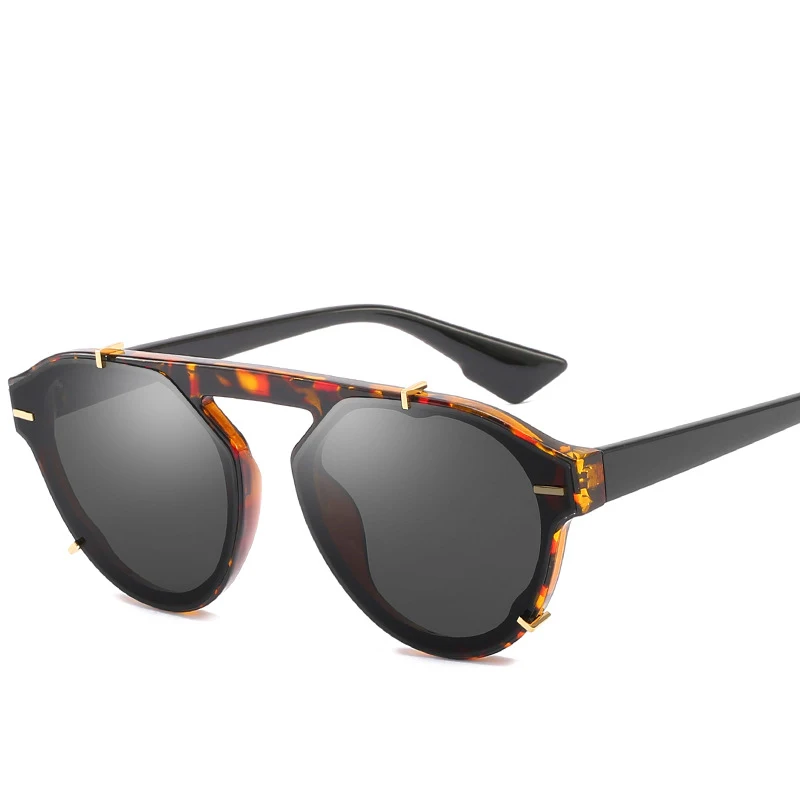 Designer Sunglasses Women High Quality Vintage Sun Glasses For Men Luxury Shades Retro Brand Goggles UV400 Fashion Clear - Цвет линз: Leopard