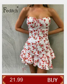 Feditch Ruffle floral print summer Women Sets Halter sleeveless short Crop Top And Skirts 2020 female chic Vintage Beach Wear