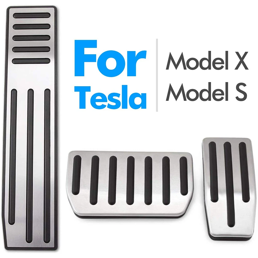 

Aluminum alloy Foot Pedal For Tesla ModelX/S Accelerator Gas Fuel Brake Pedal Rest Pedal Pads Mats Cover Accessories Car Styling