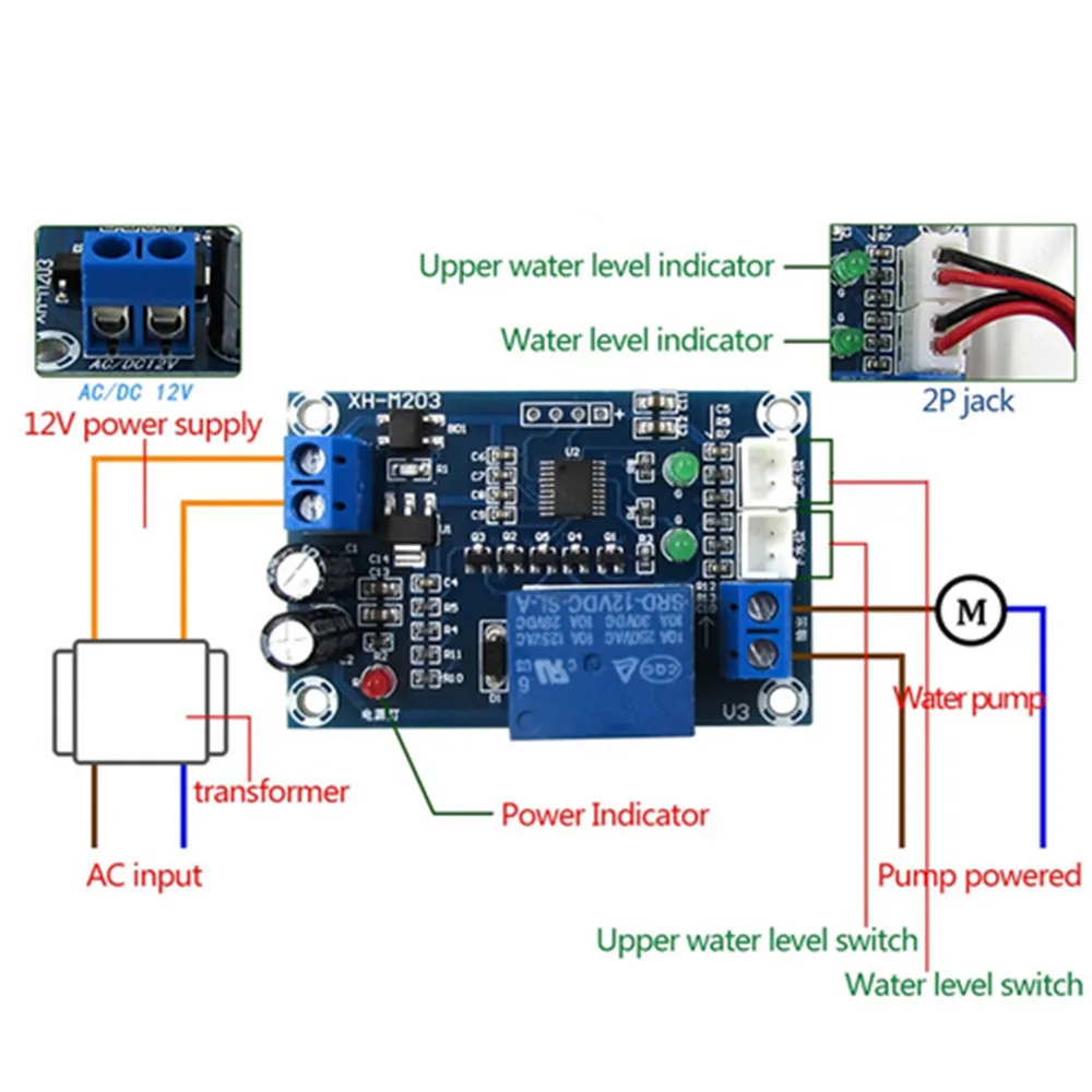 AC/DC 12V Water Level Controller Switch Pump