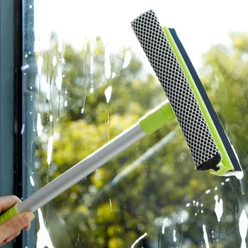 

Adjustable Glass Sponge Cleaning Brush Creative Removable Anti-Skid Extensible Pole Car Window Double-Sided Sponge Squeegees
