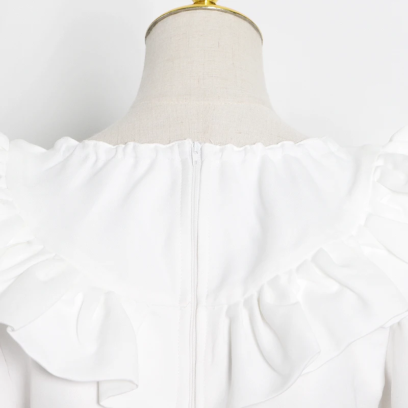 TWOTWINSTYLE Casual Black Patchwork Ruffle Shirt
